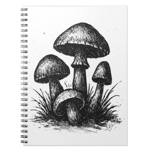 Carnet Champignons Sauvages de la Forêt – Encre de Chine