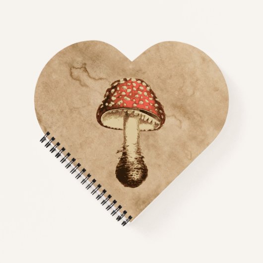 Carnet Champignons sur un vieux papier (Devant)