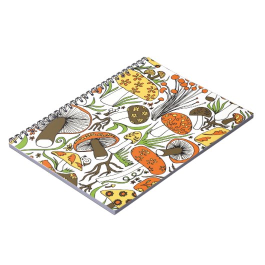 Carnet Champignons tirés par la main (Côté gauche)