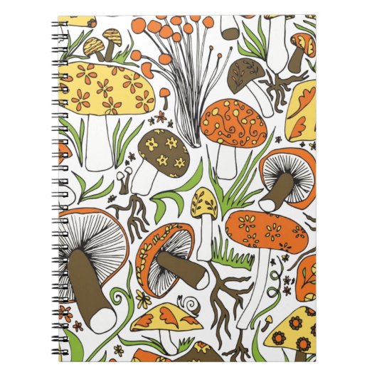 Carnet Champignons tirés par la main (Devant)