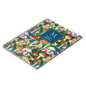 Carnet Champignons vert mou motif (Côté gauche)