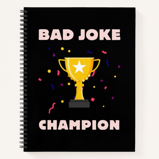 Carnet Champion de mauvaise blague (Devant)