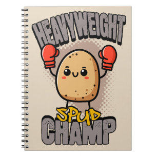 Carnet Championnat de boxe de pomme de terre poids lourd