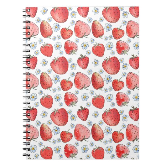 Carnet Champs de fraises : Fraîcheur d'été (Devant)