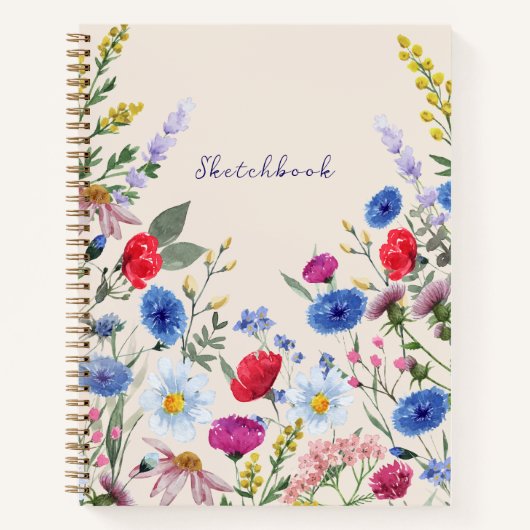Carnet Champs fleurs sauvages (Devant)