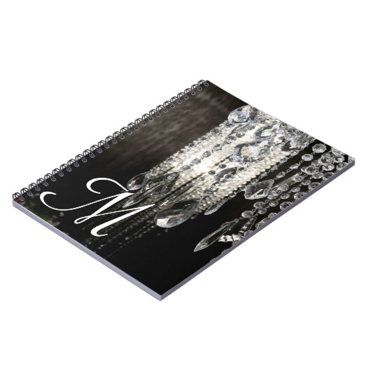 Carnet Chandelier en cristal Chic Monogramme Note initial (Côté gauche)