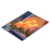 Carnet Chandelles de cheminée de Noël Guirlande (Côté gauche)