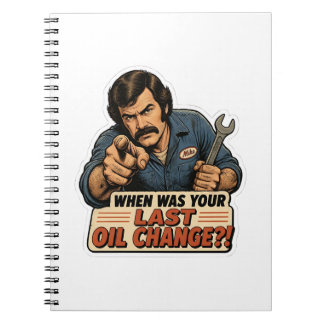 Carnet Changement d'huile de mécanicien drôle de voiture