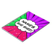 Carnet Changer tout le texte Ajouter le nom Elle Shed Com (Côté gauche)