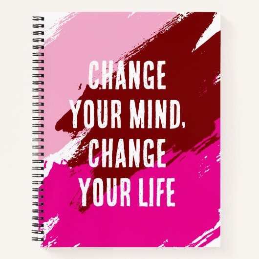Carnet Changez d'avis, changez de vie (POURPRE) (Devant)