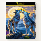 Carnet Chanson de loup sous le clair de lune au crépuscul (Dos)