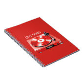 Carnet Chansons d'amour de disque de cœur rouge (Côté Droit)