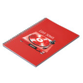 Carnet Chansons d'amour de disque de cœur rouge (Côté gauche)