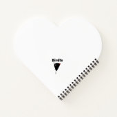 Carnet Chant d'amour, oiseaux assis entre les notes music (Dos)