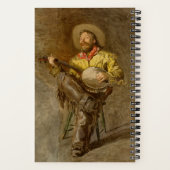 Carnet Chanter Espagnol Cowboy à Banjo jouer à la chanson (Verso)