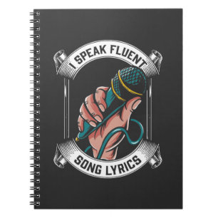 Carnet Chanteur Microphone Paroles Fluent Song Karaoke Lo