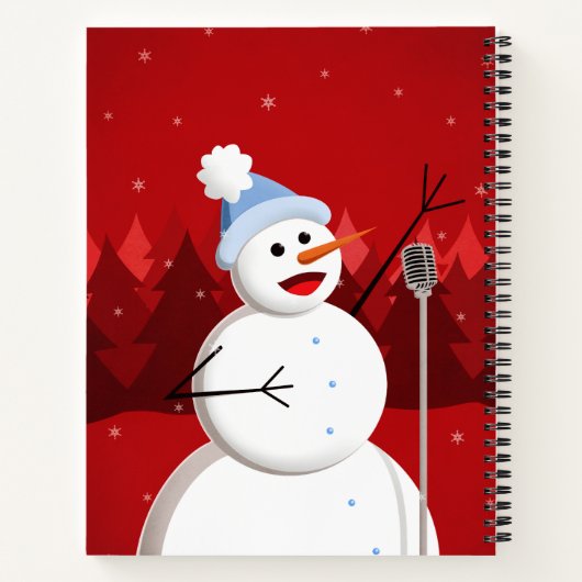 Carnet Chanteur sympa Snowman (Dos)