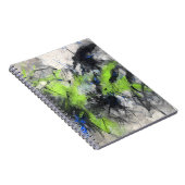 Carnet Chaos Abstrait bleu citron vert (Côté Droit)