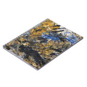 Carnet Chaos Abstrait en or bleu terreux (Côté gauche)