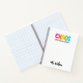 Carnet Chaos Coordinator Notebook – Funny Teacher Quote (Intérieur)