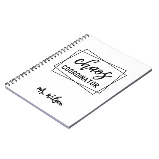 Carnet Chaos Coordinator Notebook – Funny Teacher Quote (Côté gauche)