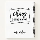 Carnet Chaos Coordinator Notebook – Funny Teacher Quote (Dos)