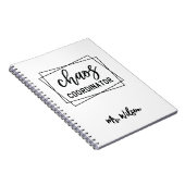 Carnet Chaos Coordinator Notebook – Funny Teacher Quote (Côté Droit)