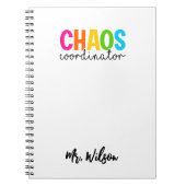Carnet Chaos Coordinator Notebook – Funny Teacher Quote (Devant)