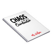 Carnet Chaos Coordinator Notebook – Funny Teacher Quote (Côté Droit)
