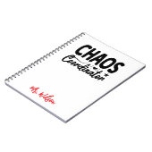 Carnet Chaos Coordinator Notebook – Funny Teacher Quote (Côté gauche)