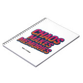 Carnet Chaos rend les souvenirs Retro Synthwave Design am (Côté gauche)