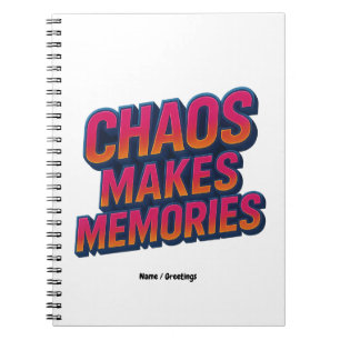 Carnet Chaos rend les souvenirs Retro Synthwave Design am
