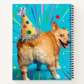 Carnet Chapeau d'anniversaire pour derrière de Corgi (Dos)
