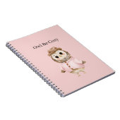 Carnet Chapeau de chouette Pull rose Doux & Chaud (Côté Droit)