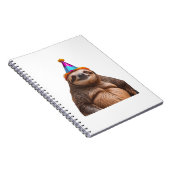 Carnet Chapeau de fête d'anniversaire Chunky Sloth cadeau (Côté Droit)