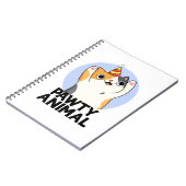 Carnet Chapeau de fête drôle d'animal de Pawty Chat Pun (Côté gauche)