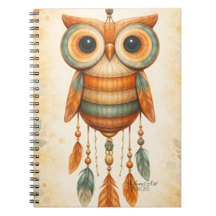 Carnet Chapeau de rêve de hibou fantaisiste Boho