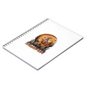 Carnet Chapeau de sorcière de citrouille d'Halloween Chat (Côté gauche)