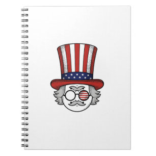 Carnet Chapeau haut de forme à l'envers patriotique dessi