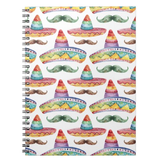Carnet Chapeaux de Fête de Cinco de Mayo Moustaches (Devant)
