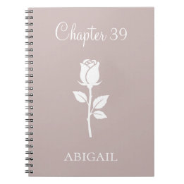 Carnet Chapitre Nouveau Personnalisé Fleur de Naissance R