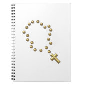 Carnet Chaplet ou Rosaire "3D" d'or (Devant)