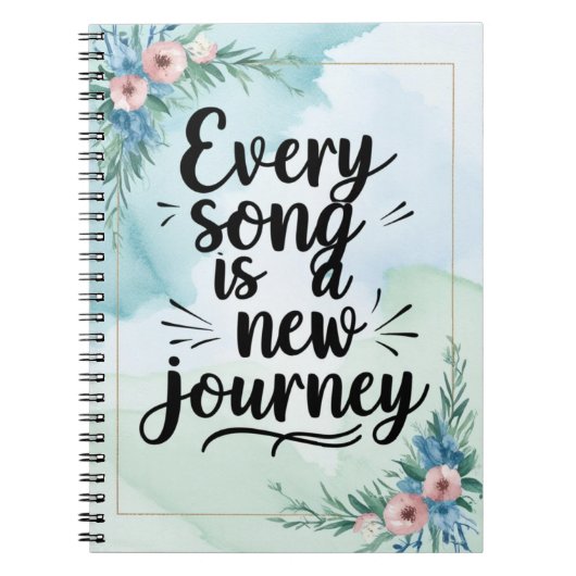 Carnet Chaque chanson est un nouveau voyage (Devant)