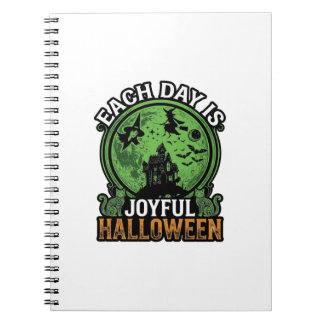 Carnet Chaque jour joyeuse maison hantée Halloween sorciè