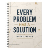 Carnet Chaque problème a une solution Inspirante Math (Devant)