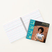 Carnet Charcoal Brown Photo Modern Graduation (Intérieur)