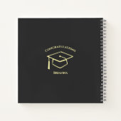 Carnet Charcoal Brown Photo Modern Graduation (Dos)