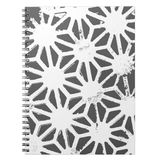Carnet Charcoal gray geometric pattern (Devant)
