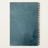 Carnet Chardon Doré Bleu Canard Texture Élégance (Verso)