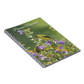 Carnet Chardonneret sur une fleur de campanule (Côté Droit)